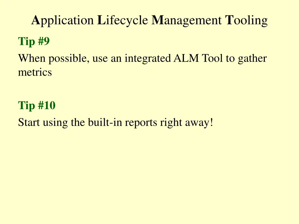 a pplication l ifecycle m anagement t ooling