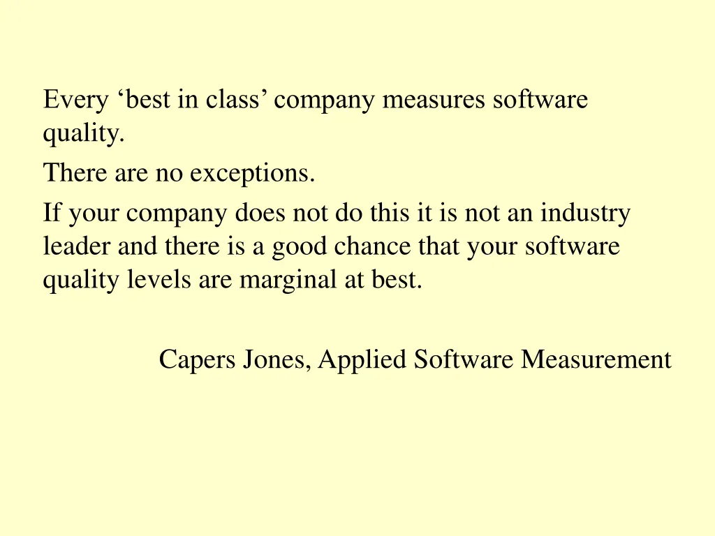 every best in class company measures software