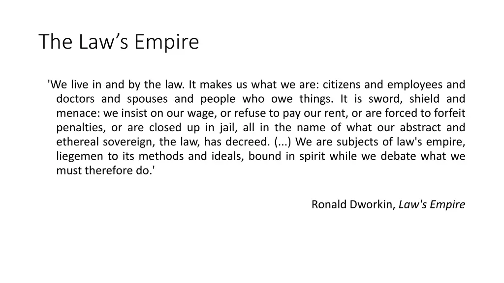 the law s empire