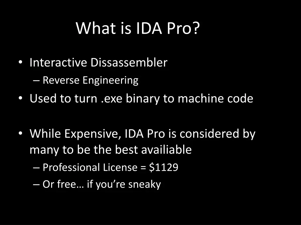 what is ida pro