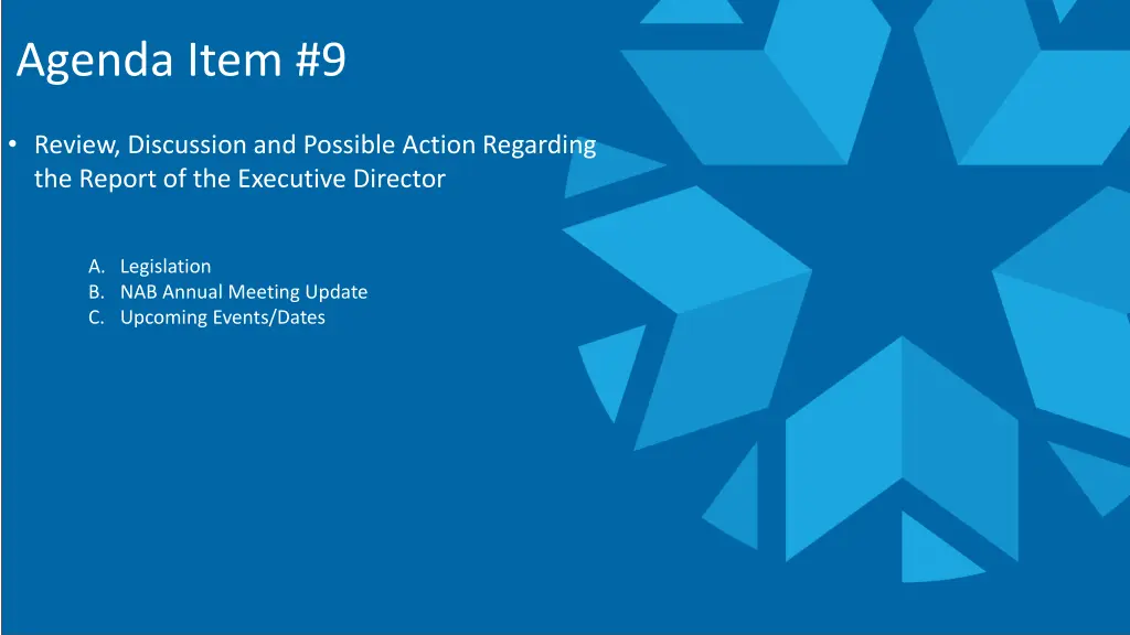 agenda item 9