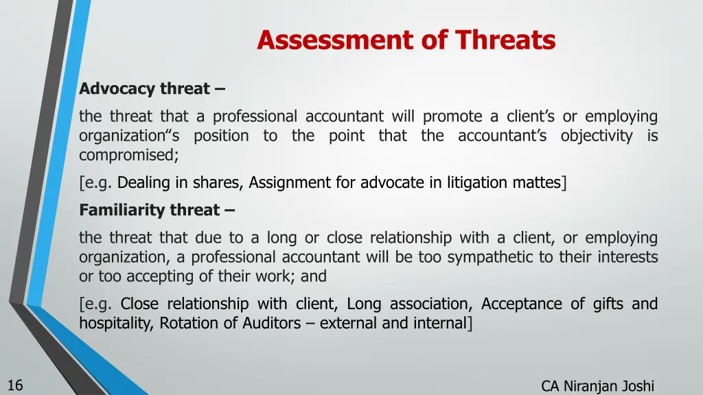 assessment of threats 1