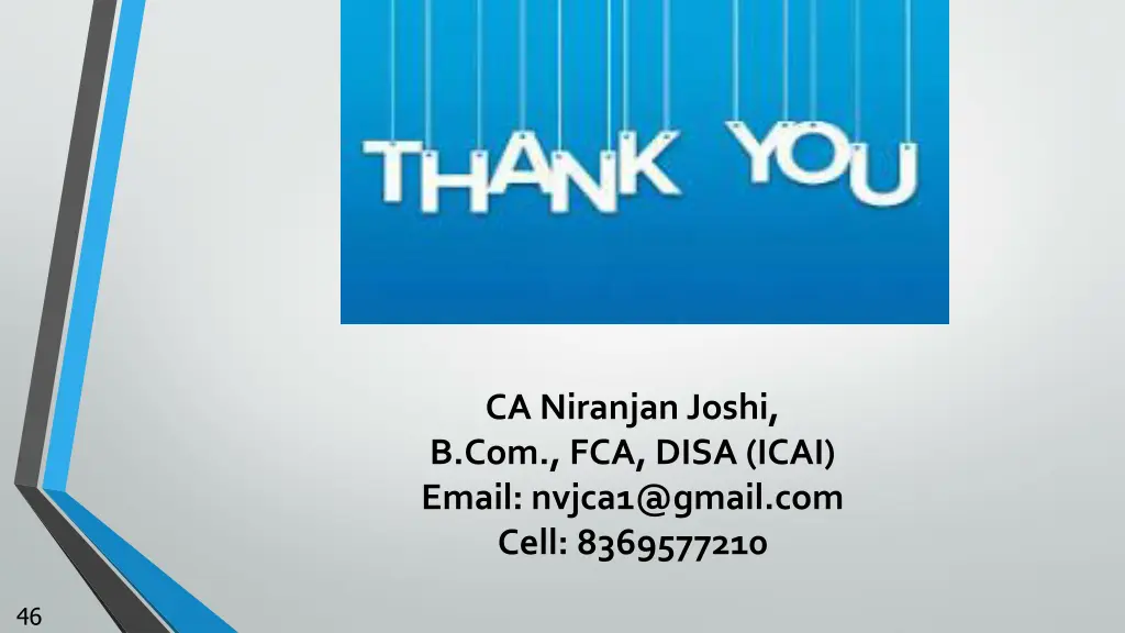 ca niranjan joshi b com fca disa icai email