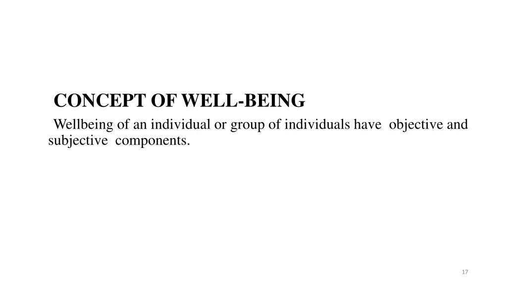 concept of well being wellbeing of an individual