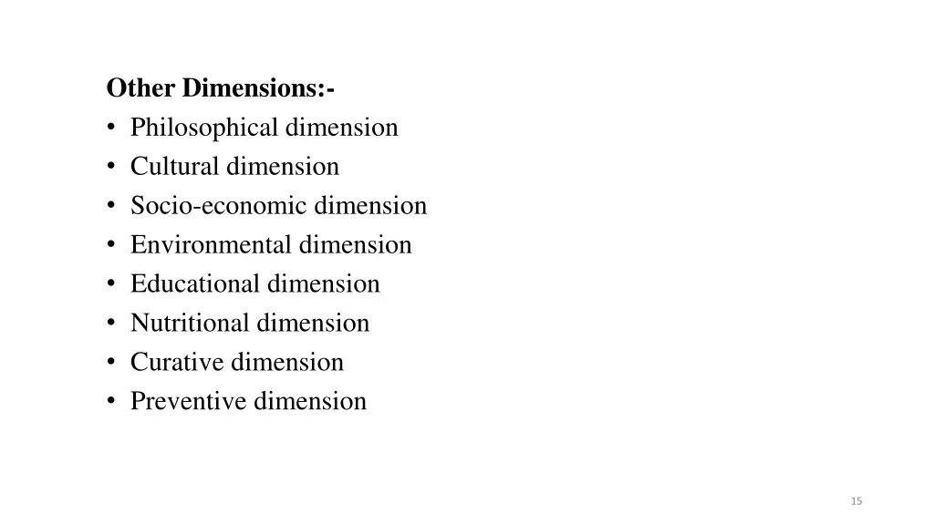 other dimensions philosophical dimension cultural