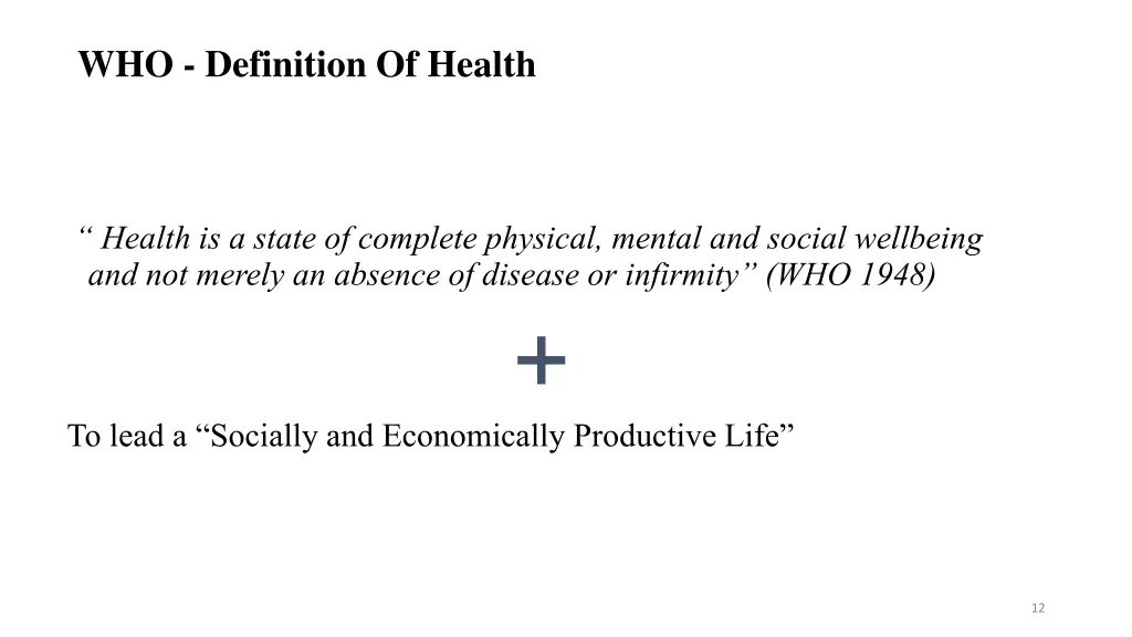 who definition of health