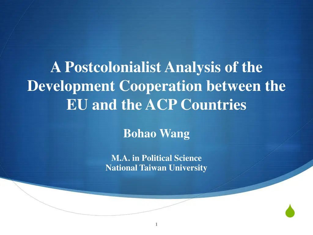 a postcolonialist analysis of the development