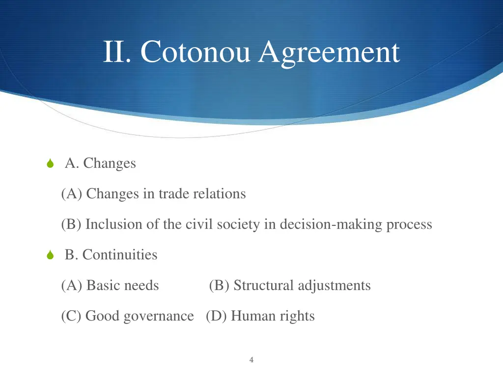 ii cotonou agreement