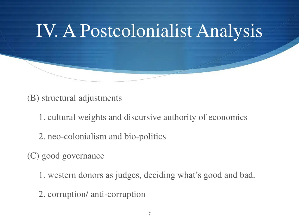 iv a postcolonialist analysis 1