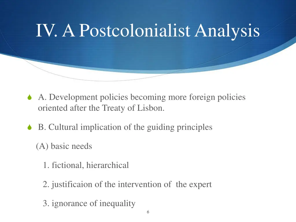 iv a postcolonialist analysis