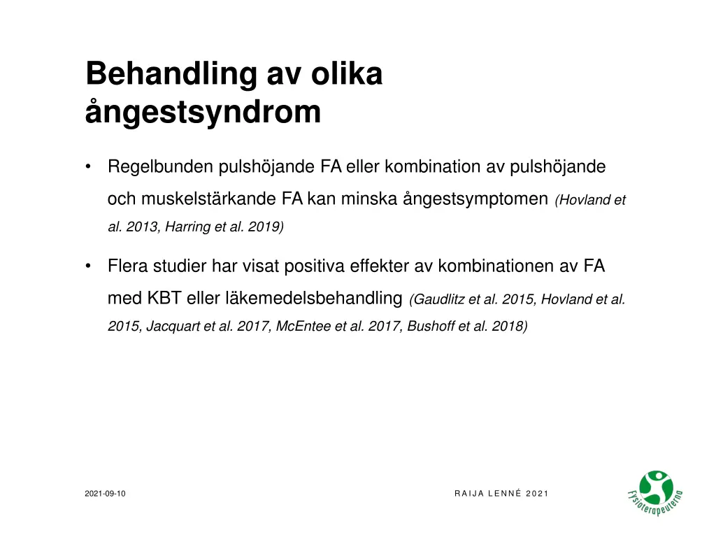 behandling av olika ngestsyndrom
