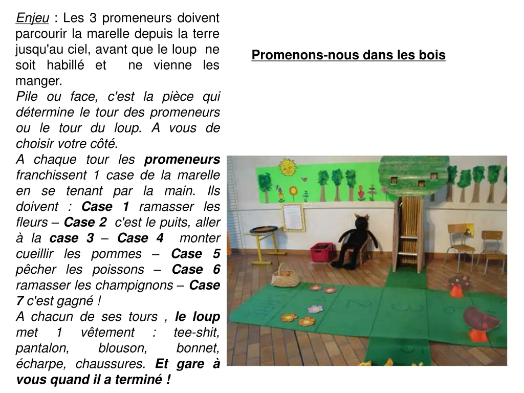enjeu les 3 promeneurs doivent parcourir