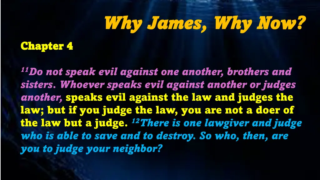 why james why james why now 11