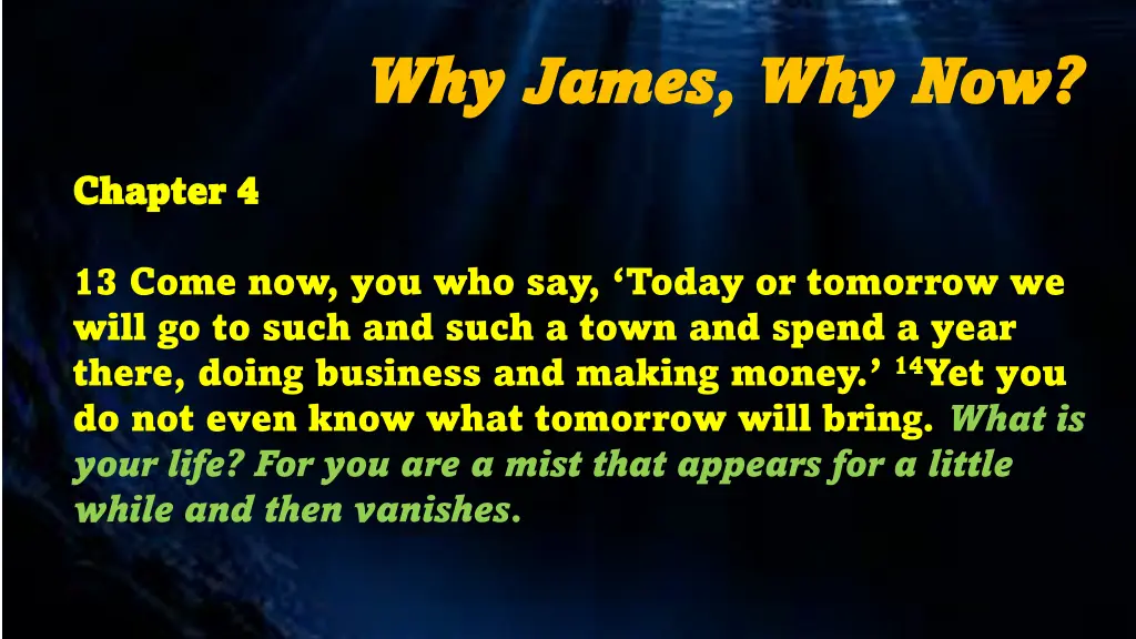 why james why james why now 12