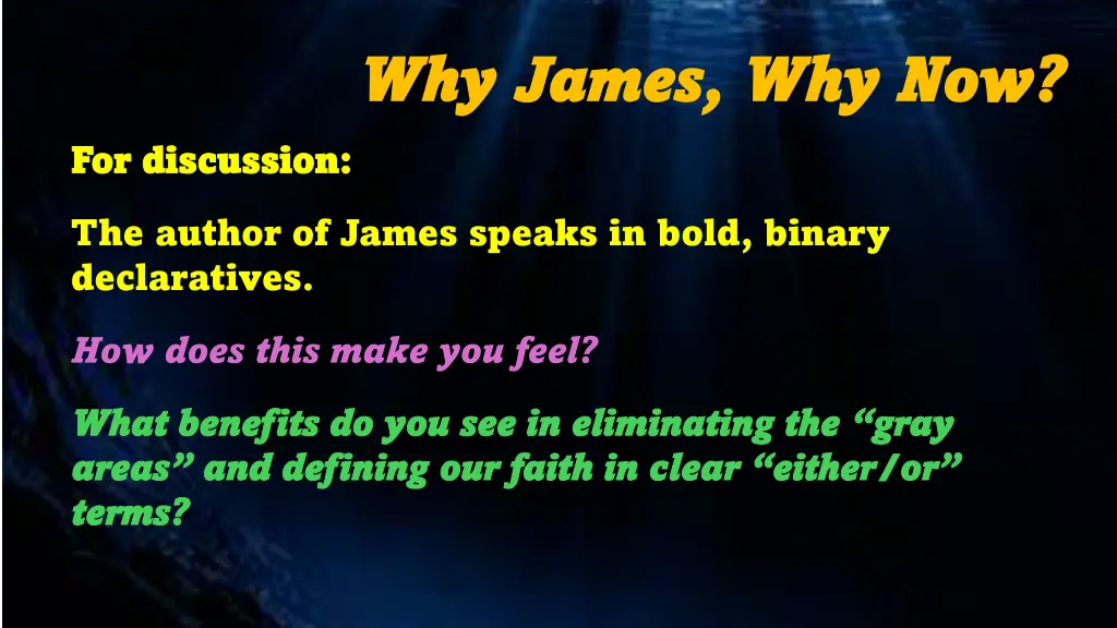 why james why james why now 5