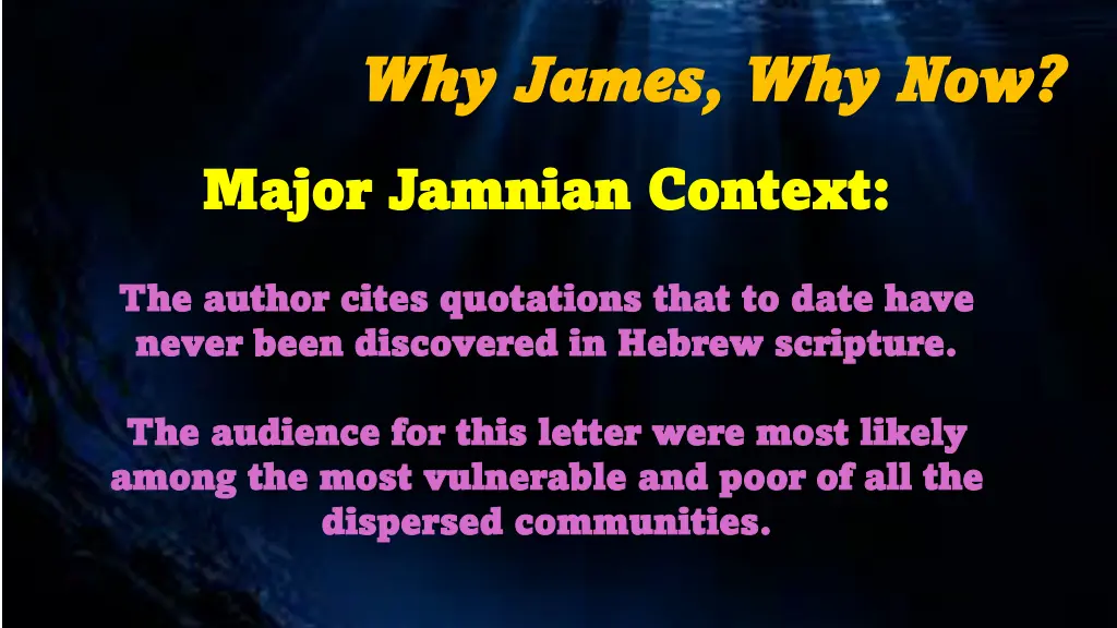 why james why james why now 7