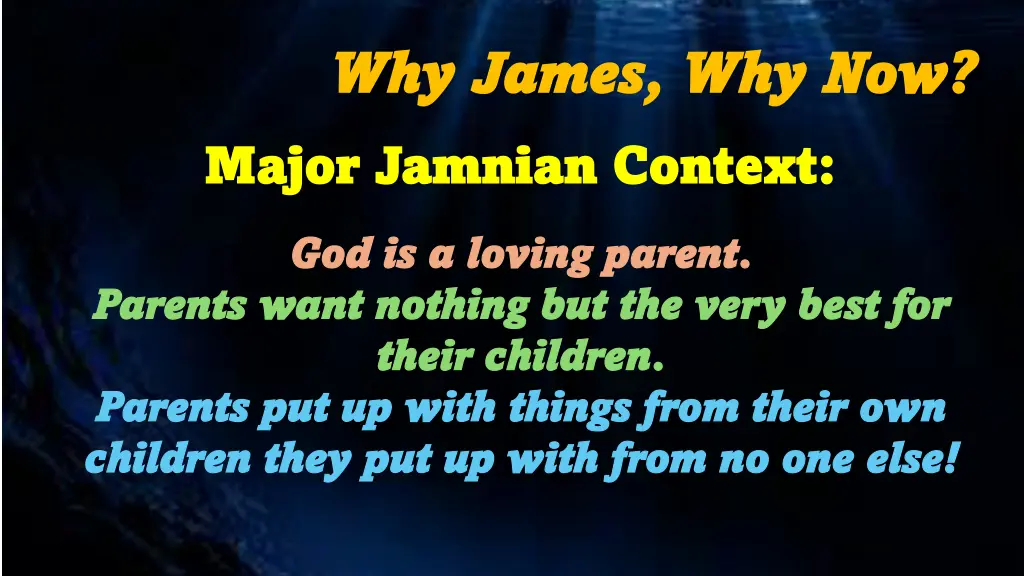 why james why james why now 8