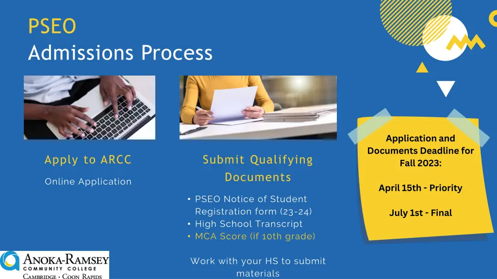 pseo admissions process