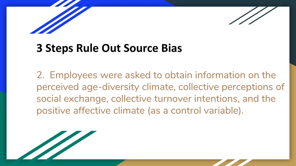 3 steps rule out source bias 1