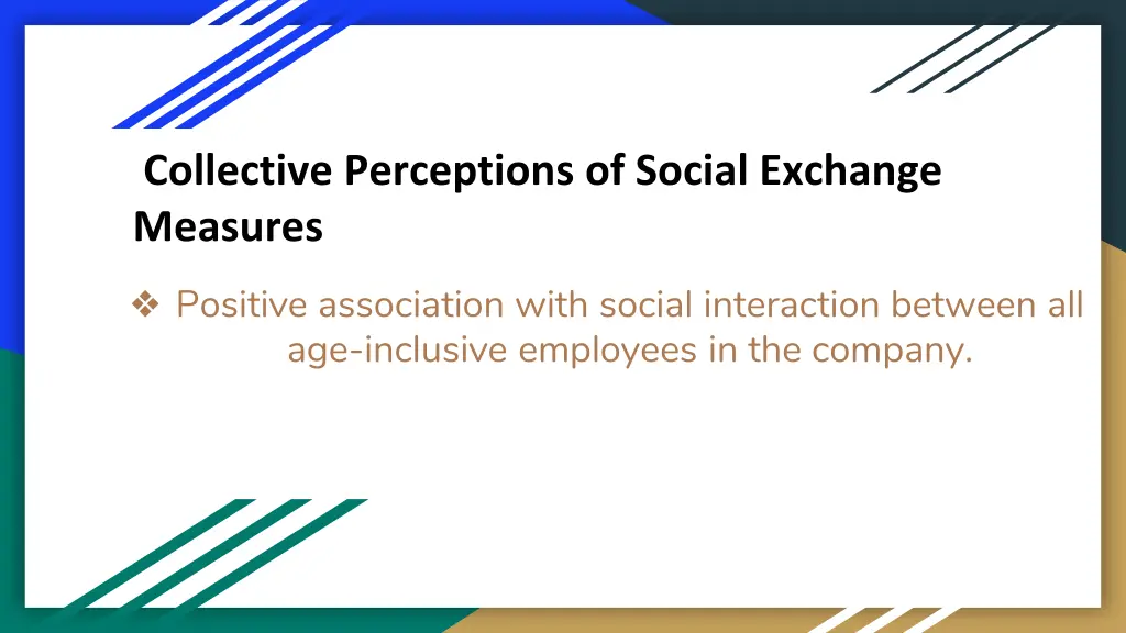 collective perceptions of social exchange measures