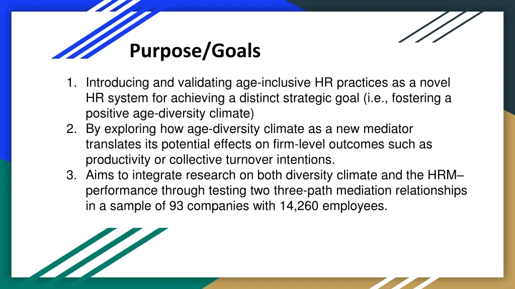 purpose goals