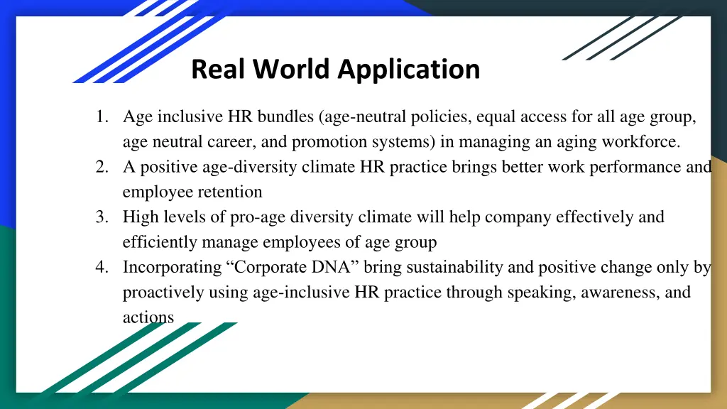 real world application