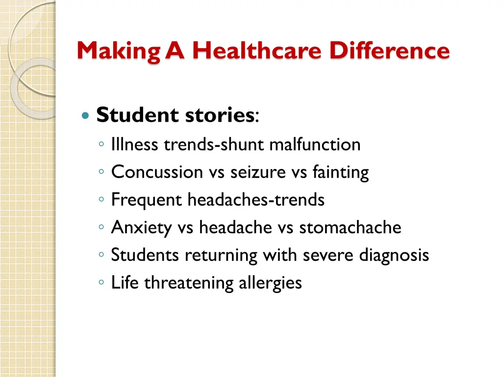 making a healthcare difference