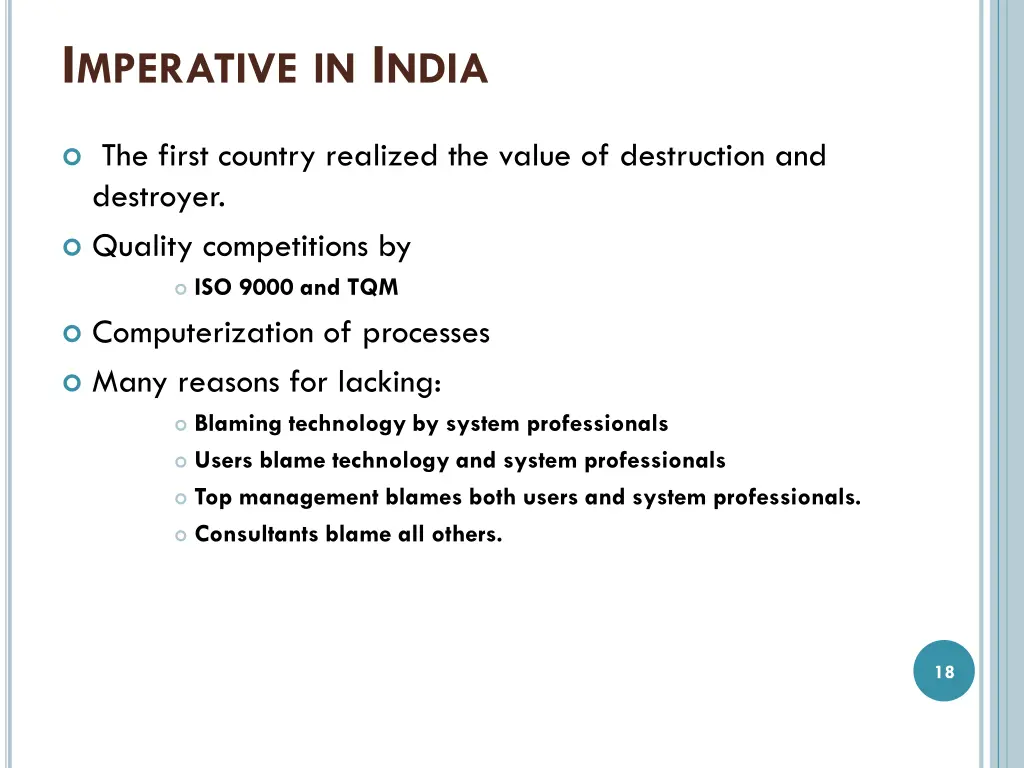 i mperative in i ndia