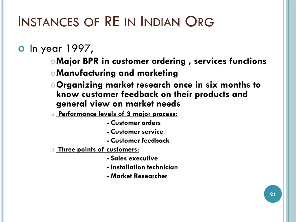 i nstances of re in i ndian o rg