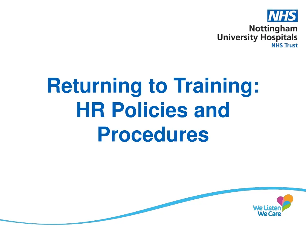 returning to training hr policies and procedures
