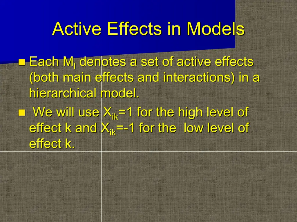 active effects in models