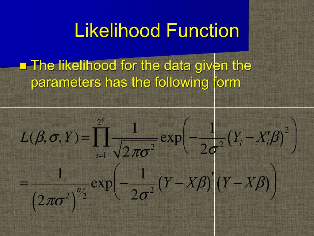 likelihood function