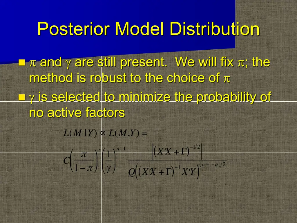 posterior model distribution