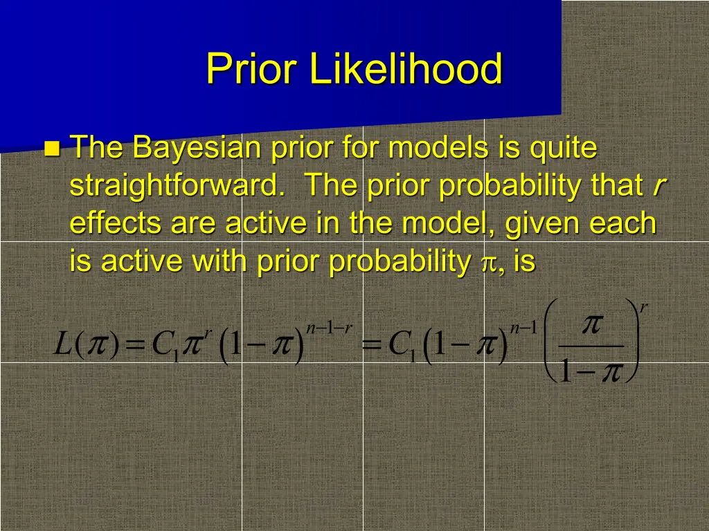prior likelihood