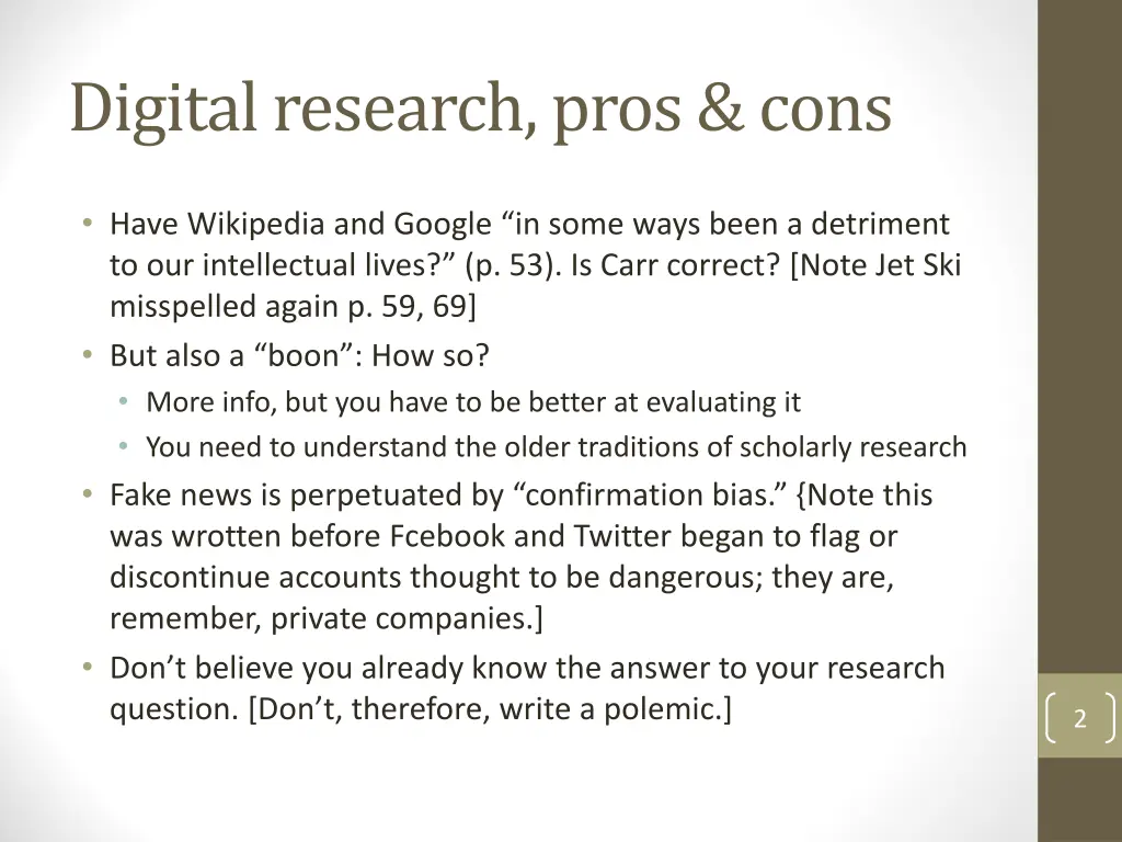 digital research pros cons