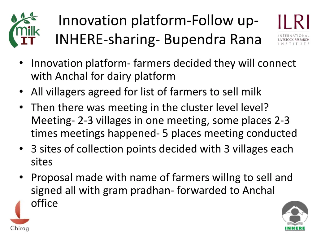 innovation platform follow up inhere sharing