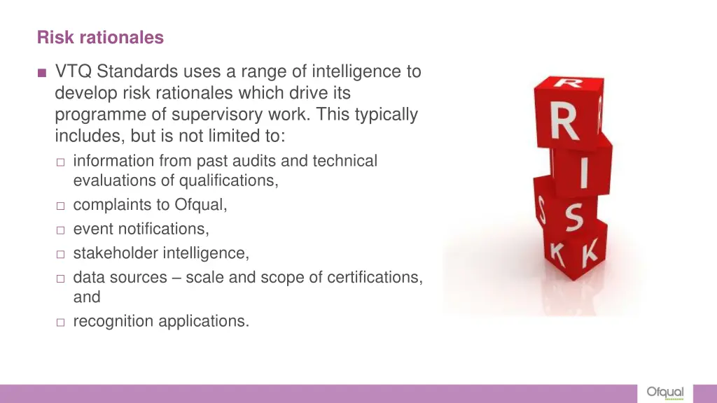 risk rationales