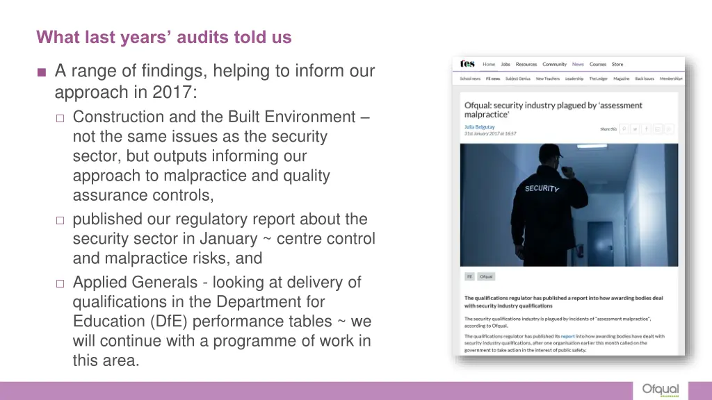 what last years audits told us