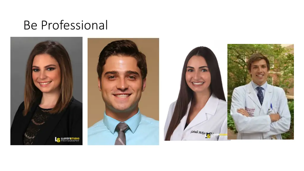 be professional
