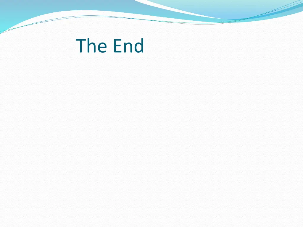 the end