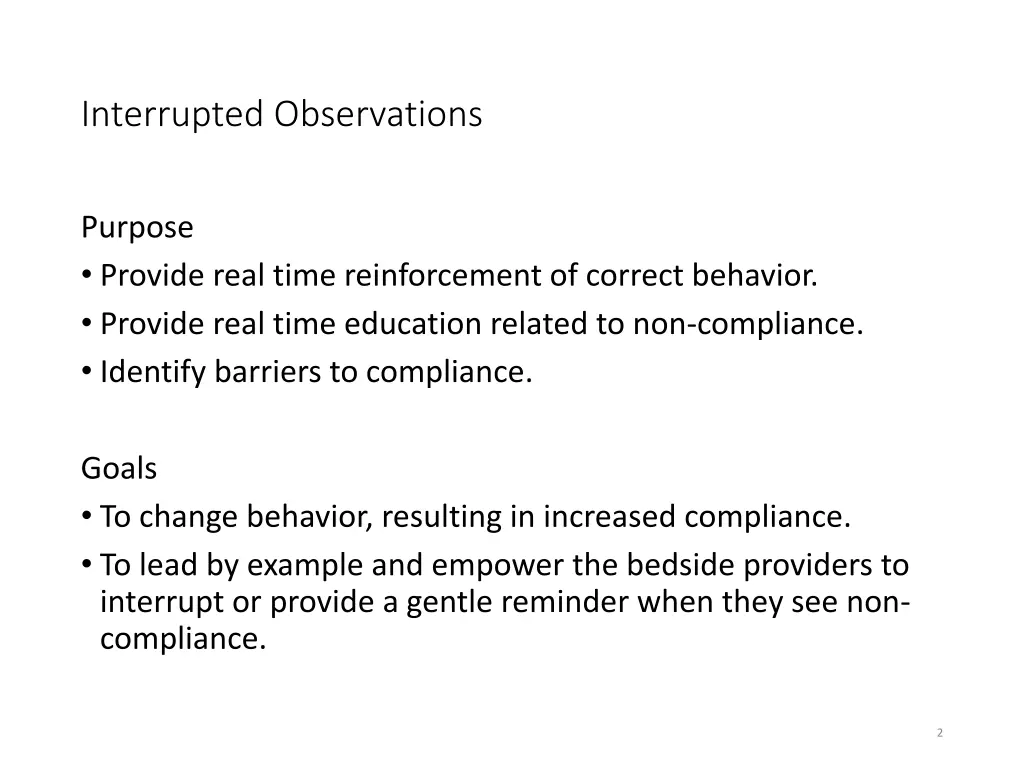 interrupted observations