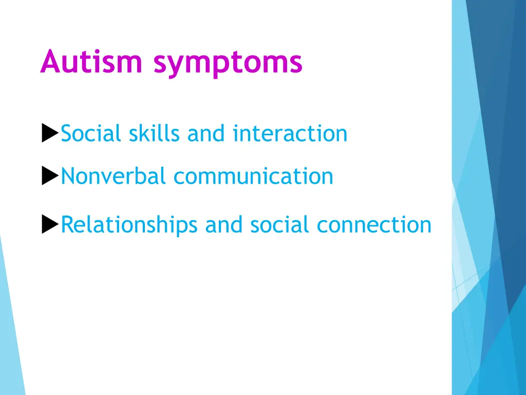 autism symptoms