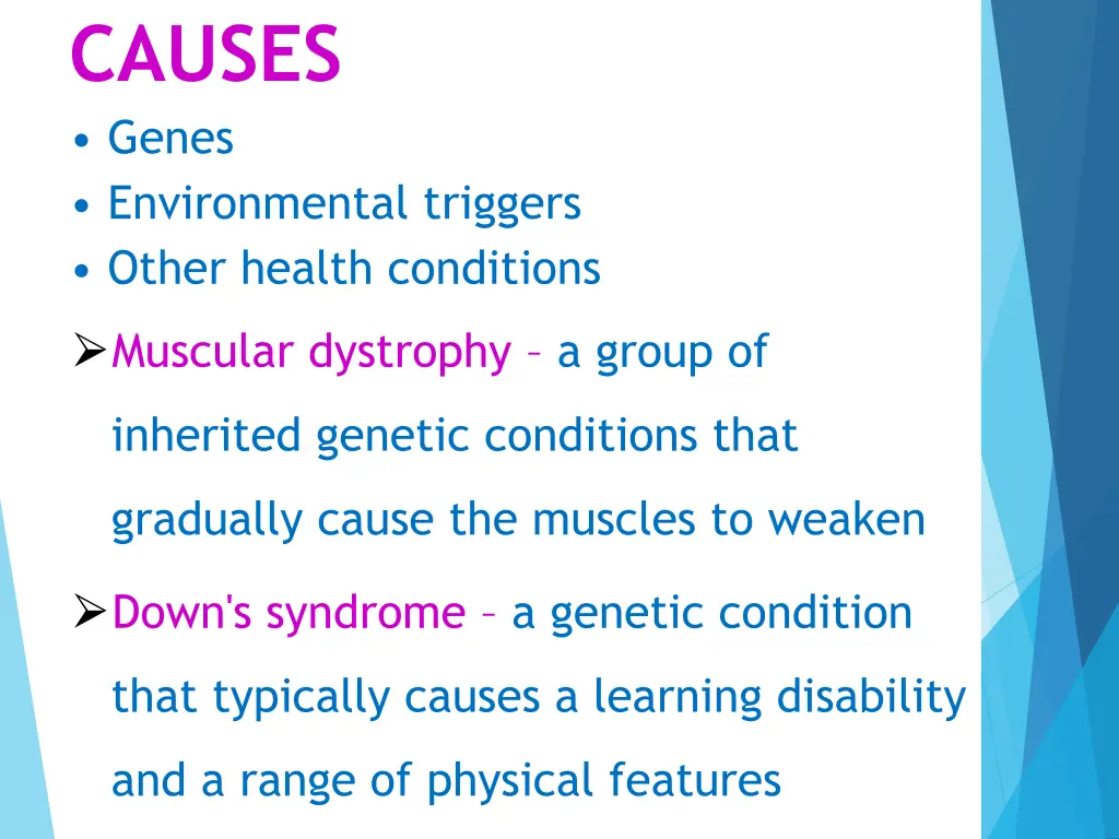 causes genes environmental triggers other health