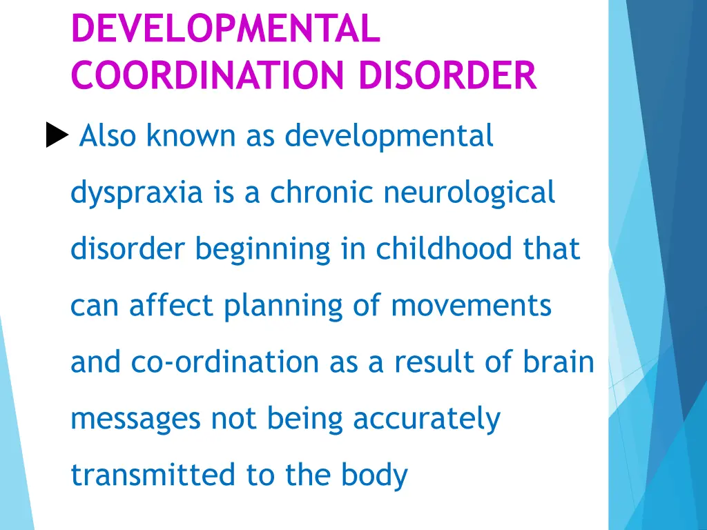 developmental coordination disorder