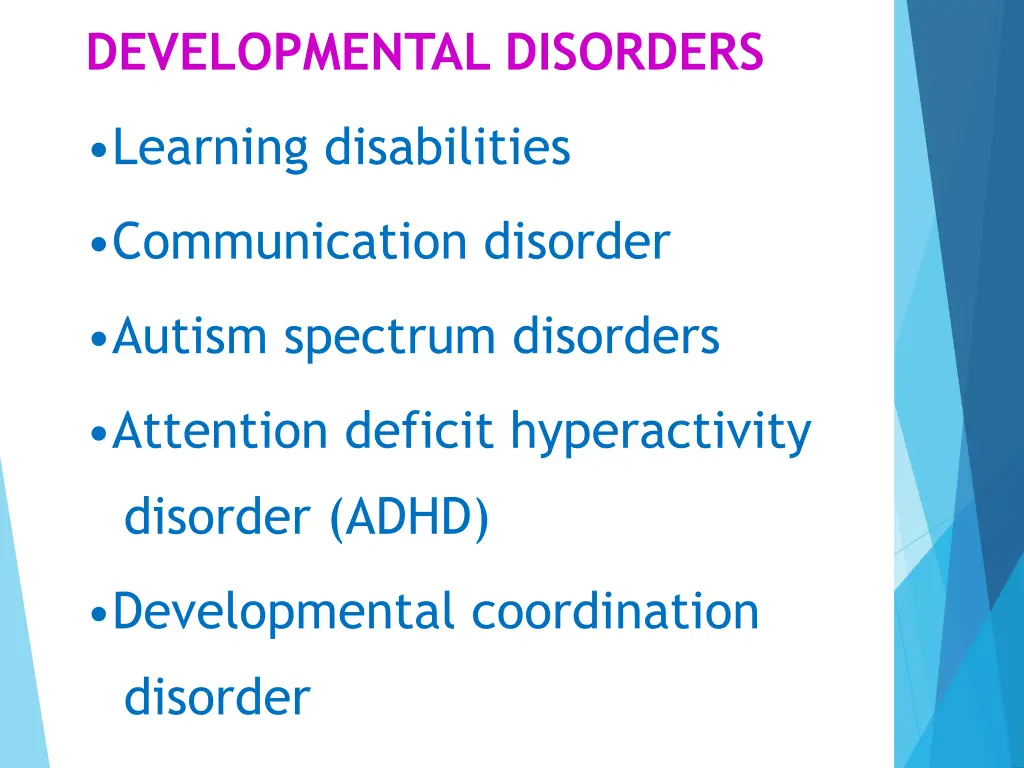 developmental disorders 1