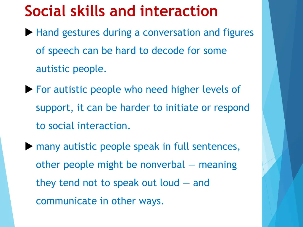 social skills and interaction