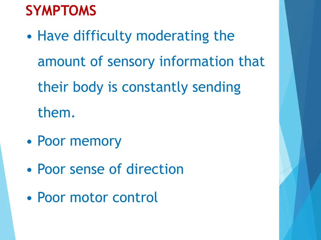 symptoms