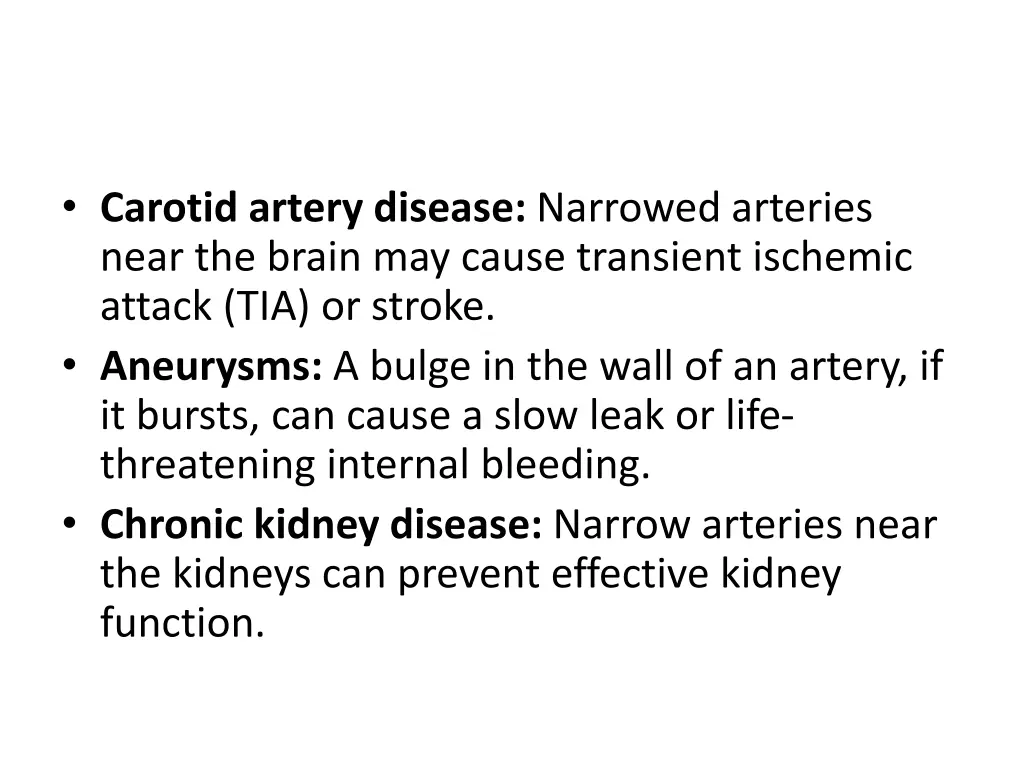 carotid artery disease narrowed arteries near