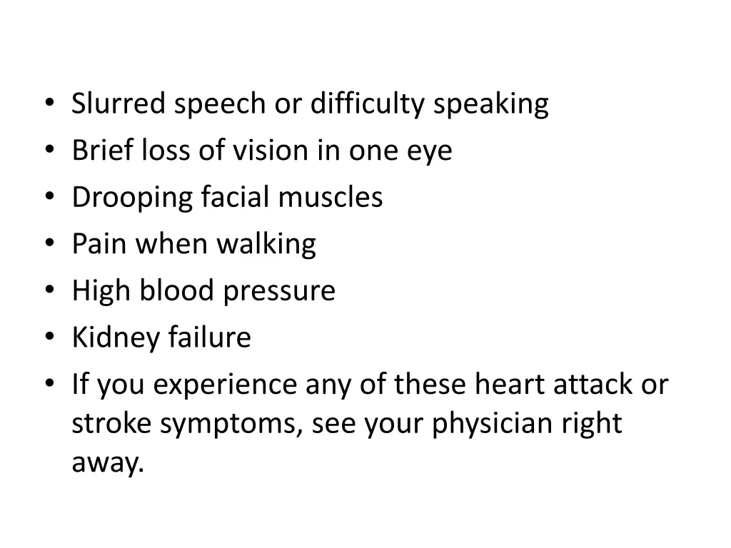 slurred speech or difficulty speaking brief loss