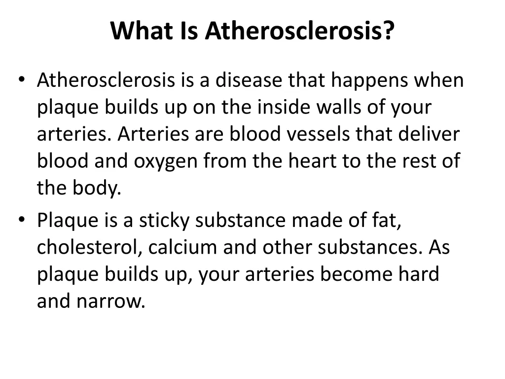 what is atherosclerosis